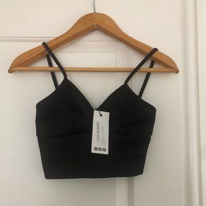 NWTO Boohoo Bustier Black Crop Top Tank